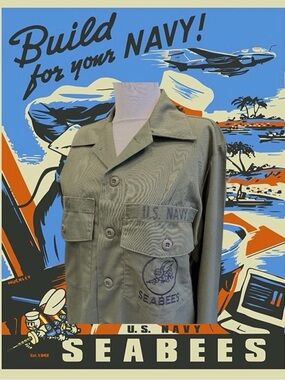 U.S. Navy Seabees Olive Utility Shirt